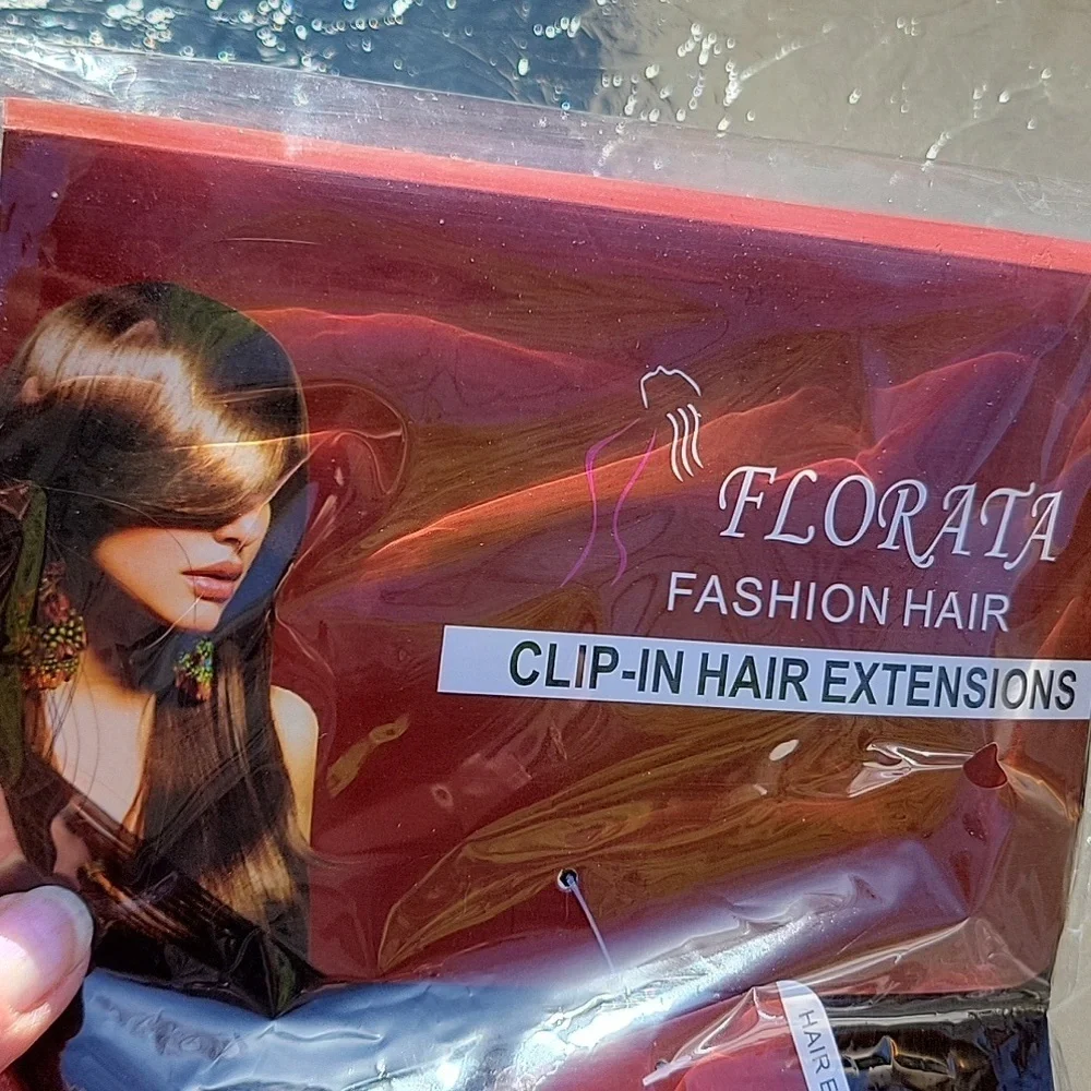 Florata Brown Clip In Hair Extensions with Wig Cap Bundle New
